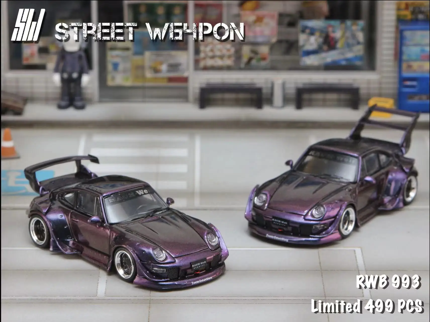 ** Pre-Order ** Street Arma 1:64 Rwb 993 Chameleon Limited499 Diecast Model Car