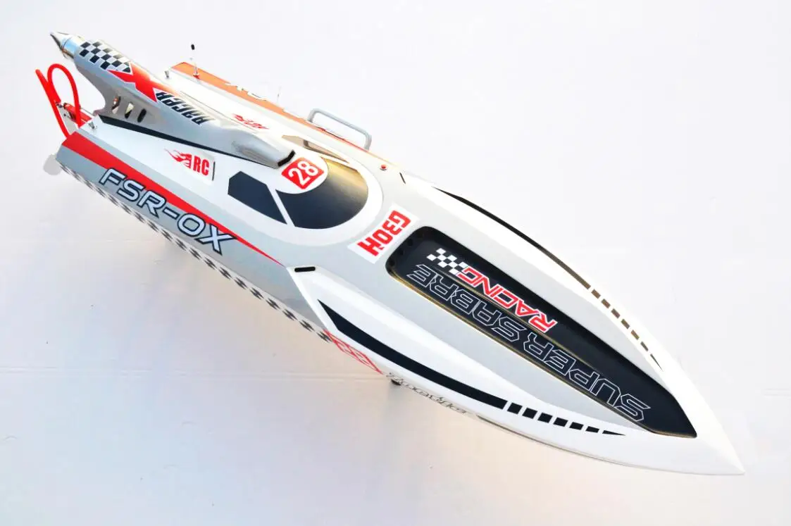 

DTRC G30H 30CC Gray Fiber Glass Deep-V Monohull Gasoline ARTR RC Boat No Radio System Speedboat Boy Toys TH02685-SMT7