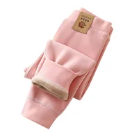 New Winter Children's Fleece Warm Render Pants for Boys Girls Thicken Velvet Leggings Kids Baby Base Pants Thickened Trousers 5