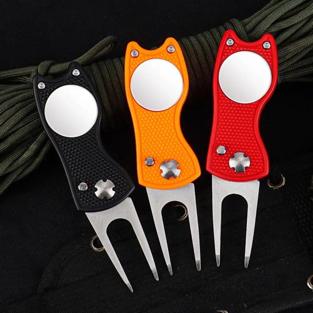 

1 Pcs Golf Divot Tool Repair Tool Golf Pitch Fork Golf Club GrooveCleaner Tip Putting Green Fork Golf Ball Marker