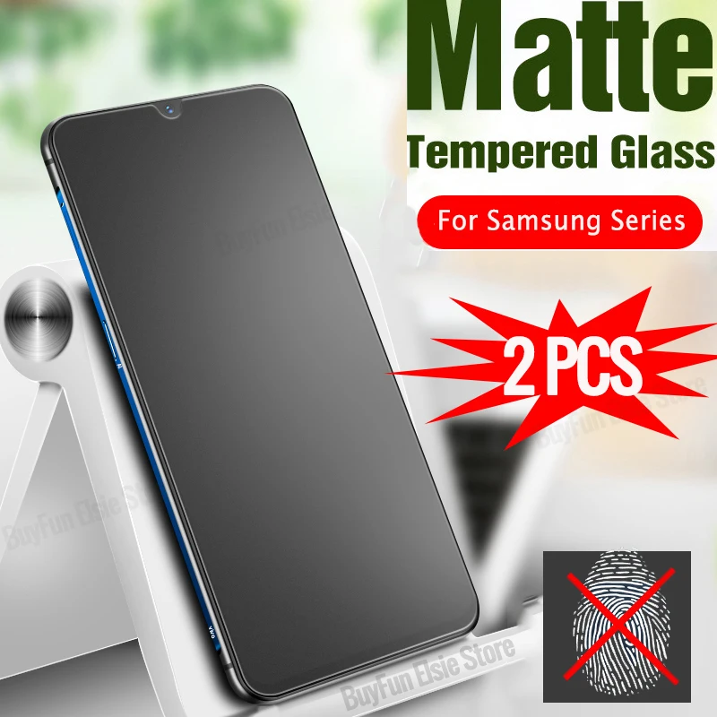 

2 PCS Matte Tempered Glass for Samsung Galaxy A02 A02s A12 A03s A03 Core A13 A23 A33 A53 A73 5G Screen Film Protective Glass