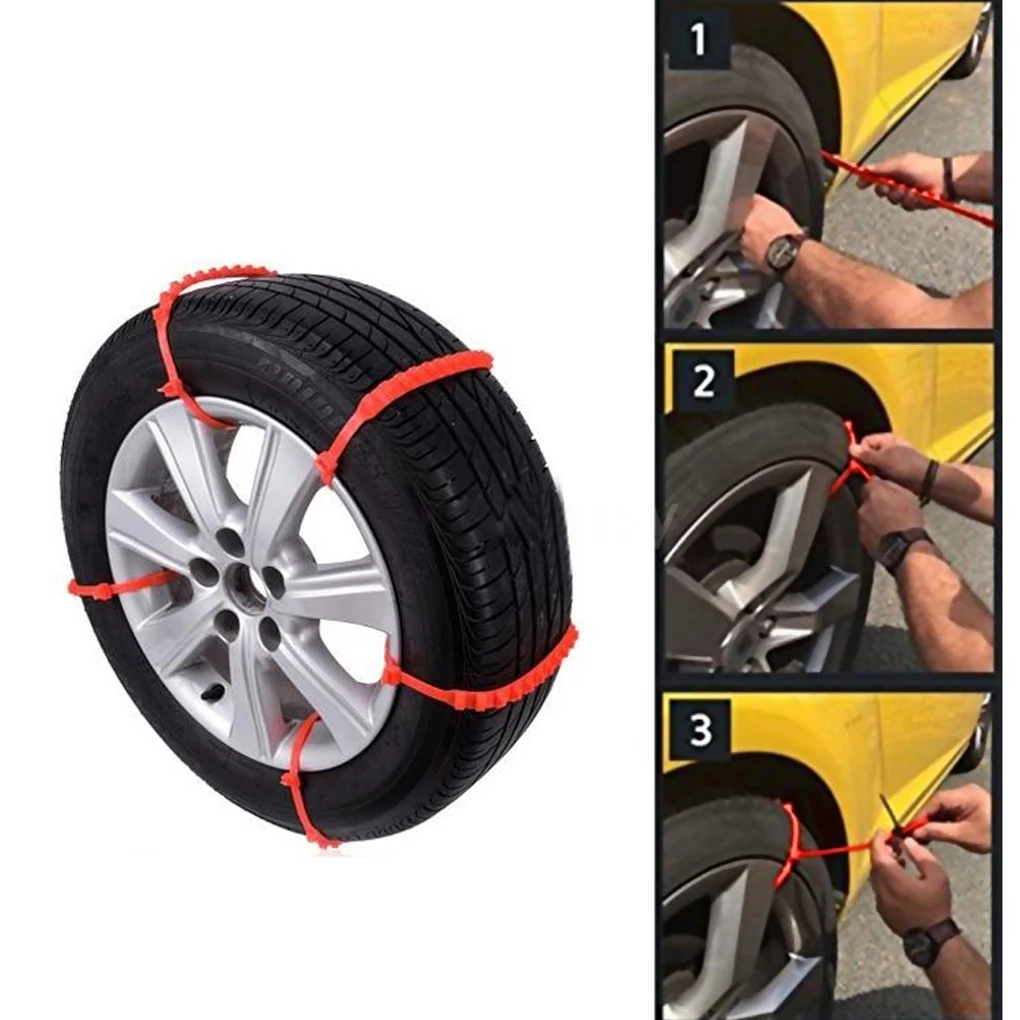 5/10Pcs Anti Skid Snow Chains Car Winter Tire Wheels Chain Winter Outdoor Snow Tire Emergency Anti-Skid Auto Accessories