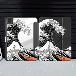 The Great Wave Tablet Case with Holder - Artistic Protective Cover - iPad Air M3 11inch (Mix01)