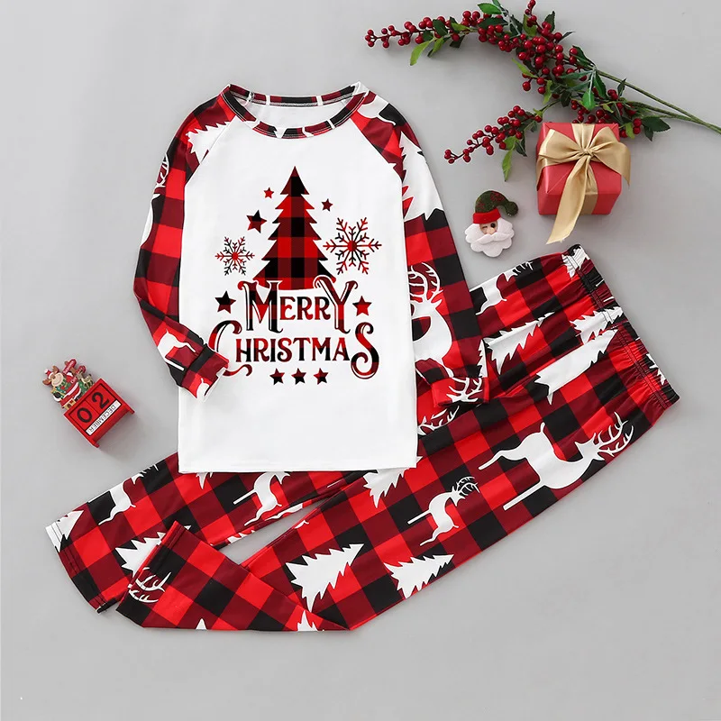 thumbnail image 4 of Conjuntos familiares a juego para Navidad, pijamas de 2 piezas para mamá, papá e hijos, mamelucos para bebé, ropa de dormir informal y holgada, pijamas de aspecto familiar para Navidad, 4 of 5