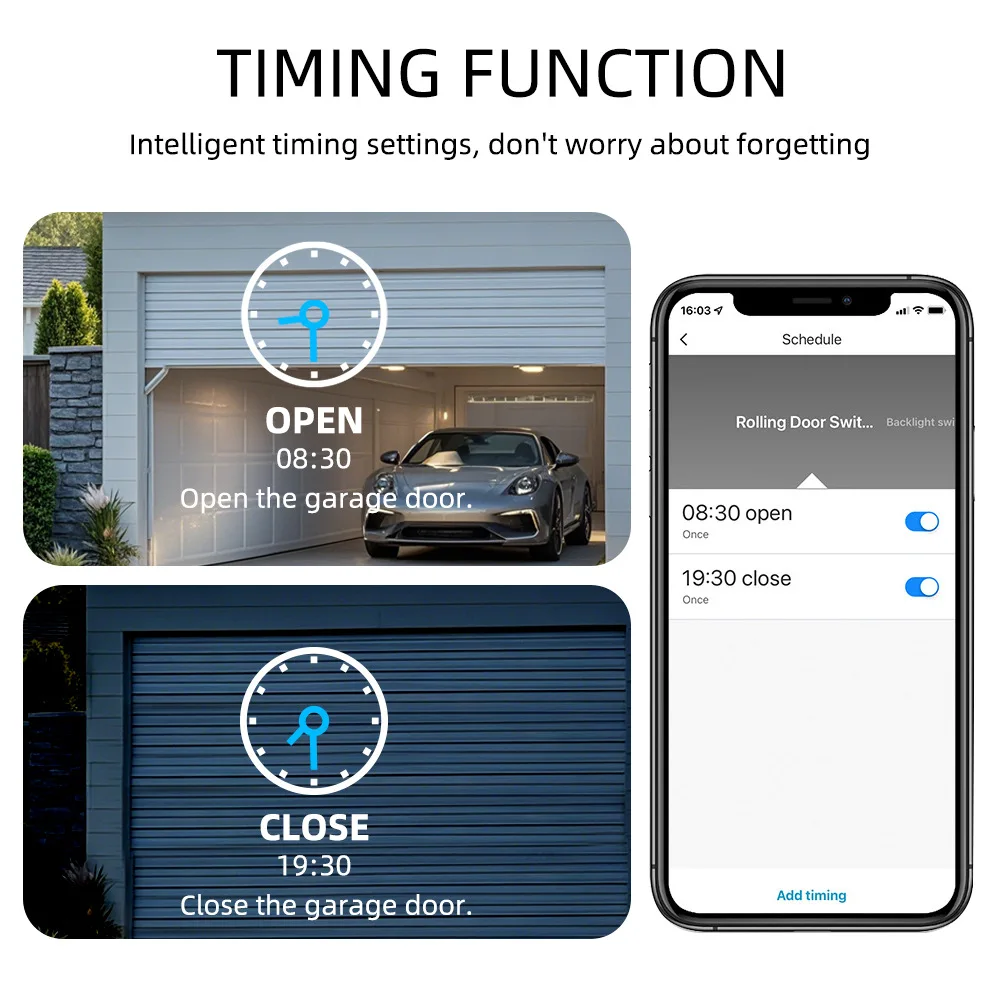 WG01 Smart Tuya WiFi Garage Door Opener Module Gate Remote Control Smart Life AP