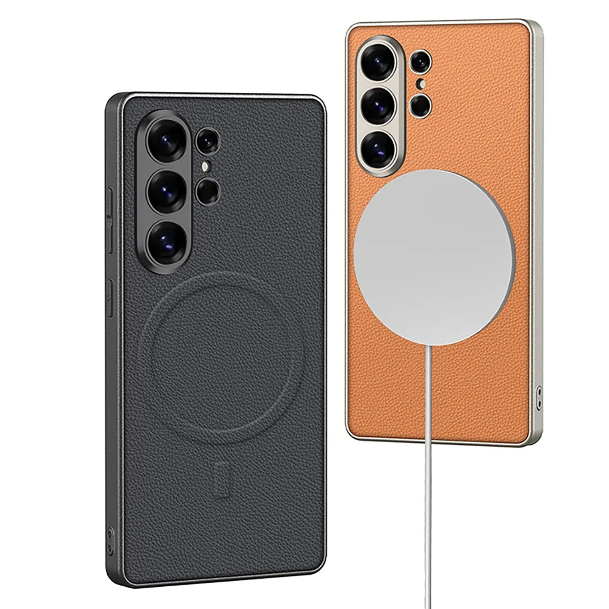 Leather Phone Case with MagSafe Compatibility - Premium Protective Cover for Ultra Wireless Charging