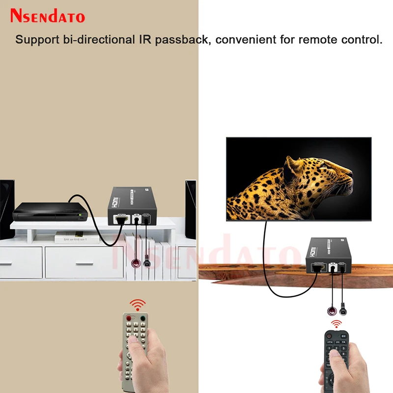LKV375N 4K 60Hz HDMI Extender over Cat6/6e 70M HDMI Extension Cable HDMI Network Transmitter Receiver With HDBaseT For PS4 HDCP