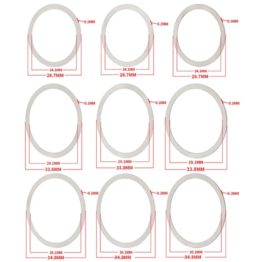 5PCS Crankset Washer BB30 BB86 BB91 BB92 PF30 MTB Road Bike 24 29 30MM Crank Spacer