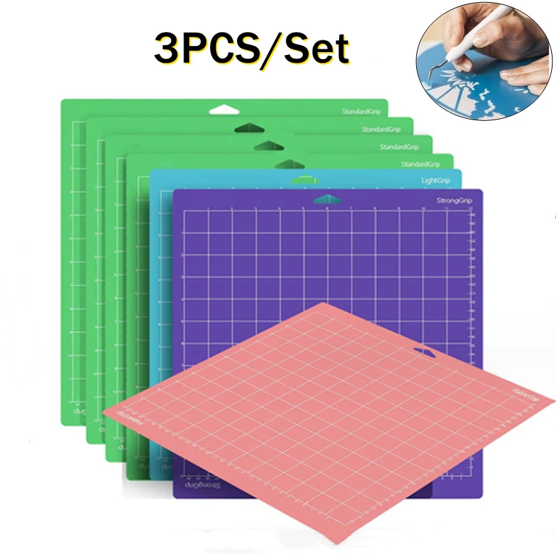 타각기 베이스 플레이트 커팅 매트, 접착 PVC 커팅 매트, 크리컷/카메오 4, 30x30cm, 1 개, 3 개