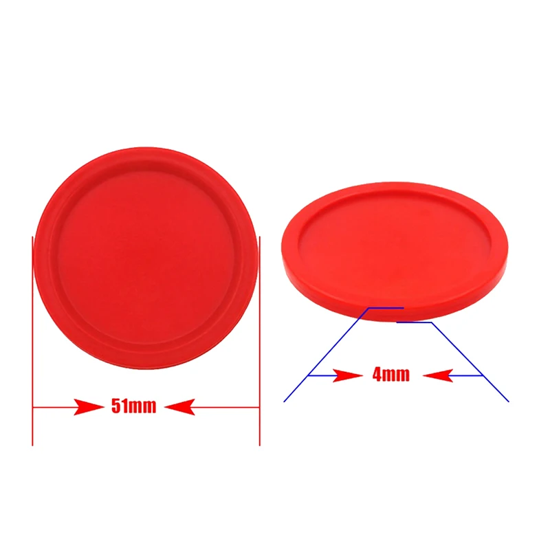 내구성 미니 에어 하키 테이블 퍽, 어린이 테이블 빨간색, 51mm 퍽, 5 개