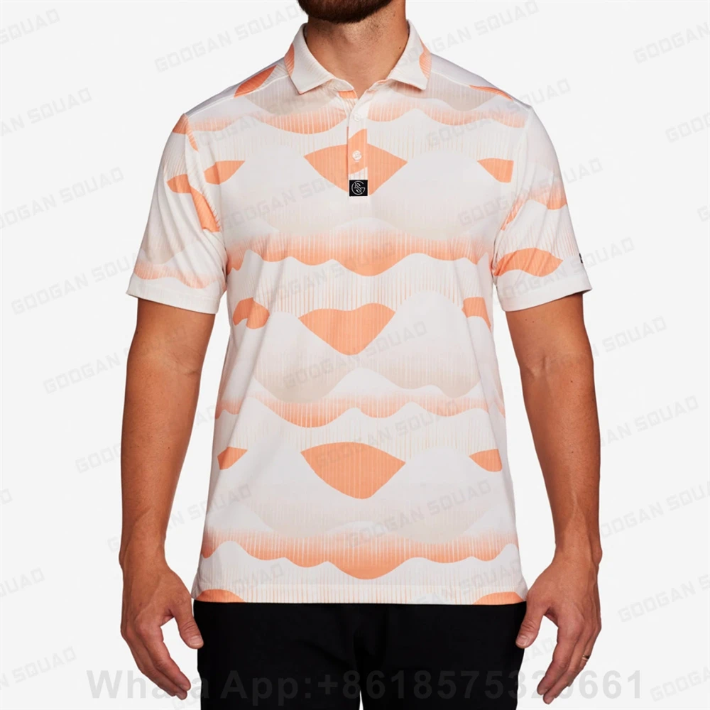 Рубашка-поло мужская с коротким рукавом, тенниска для гольфа, Повседневная модная майка, уличная одежда, лето