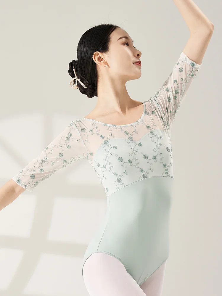 

Dance attire, women's gymnastics clothing, ballet exercises, connected Chinese classical body performance, high crotch art exam,