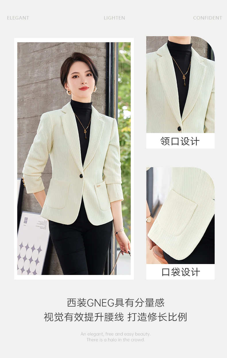 Fashion Professional Women's autumn and winter new long-sleeved suit unique temperament to make you unique