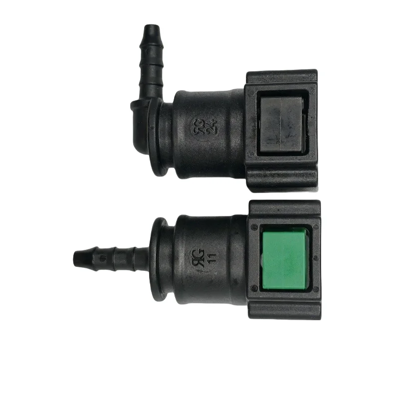 7.89mm 7.89 ID3 180도 연료 라인 퀵 커넥터 플라스틱 5/16 자동차 용 암 커넥터 조인트 2pcs 한 로트