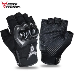 Motorcycle Half Finger Breathable Summer Gloves with Anti - Fall Palm Guard - XXL (Gray)