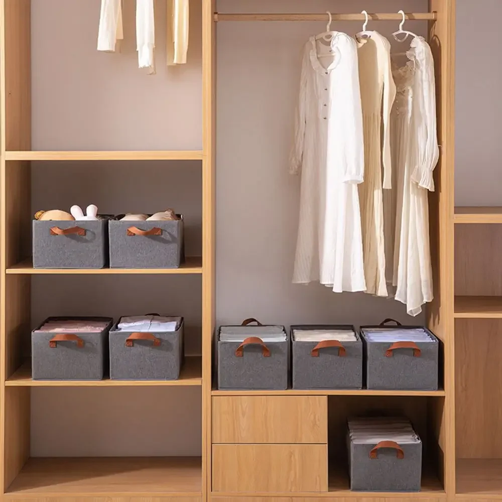Non Woven Fabric Storage Box T-Shirt Sweater Underwear Foldable Storage Cabinet Drawer Organizer Kid Toy Storage Baskets 3