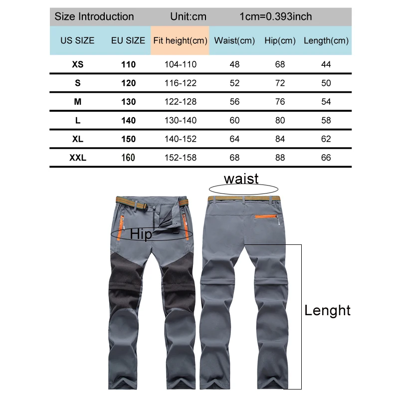 TRVLWEGO Hiking Pants Summer Boy&rsquo;s Convertible Lightweight Quick Dry Zip Off Kids Youth Outdoor UPF 50+ Casual Cargo Trousers hiking pants