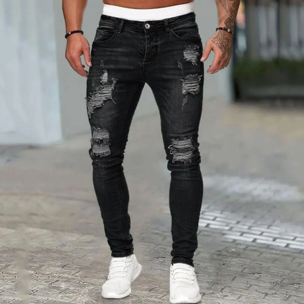Men-Straight-Fit-Jeans-Retro-Style-Men-Jeans-Stylish-Men-s-Ripped-Jeans ...