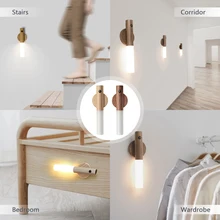 

Smart Sensor Night Light Desk Lamp Hanging Bedroom LED Table Lamps Chargeable Cabinet Wall Night Light Closet Wardrobe Lighting