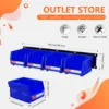 LEADLOONG Durable Wall Mount Organization 49.7*11.4 CM/19.6*4.5 INCH Metal Pegboard For Parts Bin Organizere 3