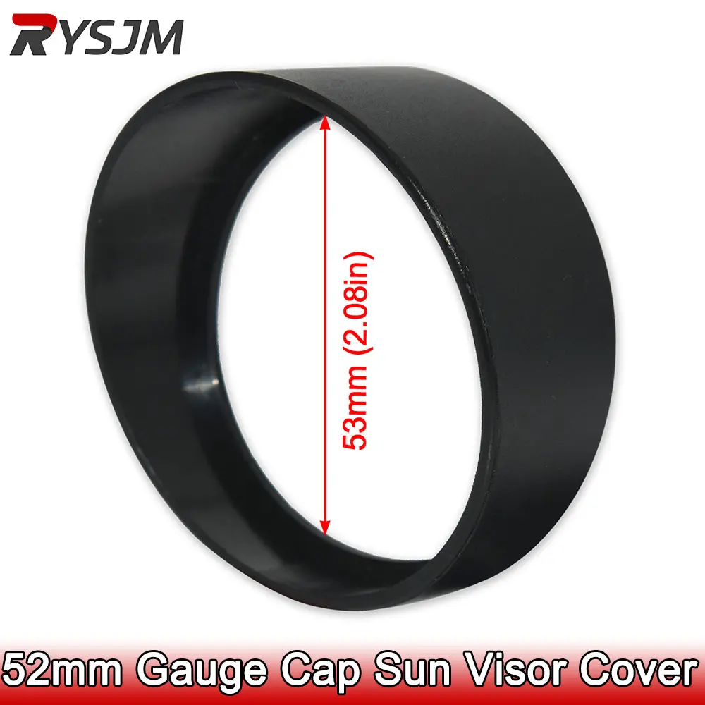 1pc 52mm Visor Cover Cap Gauge Cap Sun Visor Cover Surround Gauge Pod Light Shield Hood Pod Cup Car Meter