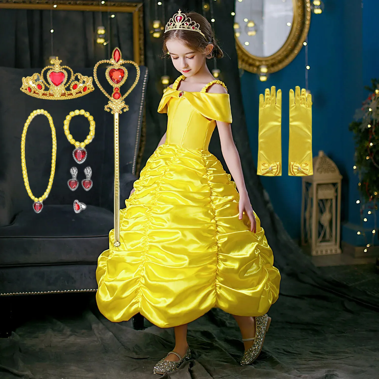 Beauty And The Beast Dress For Girl Belle Princess Dress For Girls Belle  For Girls Beauty