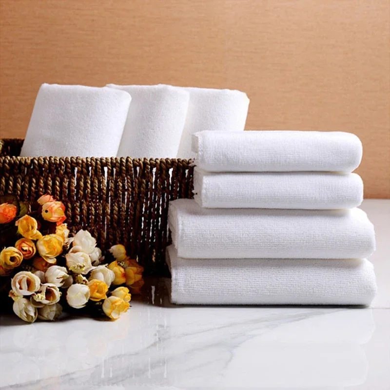 White Soft Microfiber Fabric Face Towel Hotel Bath Towel Wash Cloths Hand Towels 5pcs Portable Terry Multifunctional microfiber towel microfiber wash towel bath drying towel