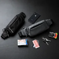 QUESHARK 4 Pockets Large Capacity Outdoor Sports Waist Bag Waterproof Close-fitting Running Bag Anti-theft Cash Register Bag 1