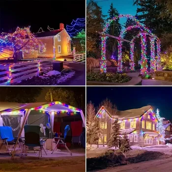 Fairy Lights Solar Garden Lights String Lights with 8 Modes Waterproof Wire Lights for Patio Yard Trees Christmas Party 2