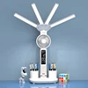Rechargeable Table Lamp for Study, Desk Lamp Reading Light Led Table Light with Fan, Led Clock Dispaly Reading Lamp 1