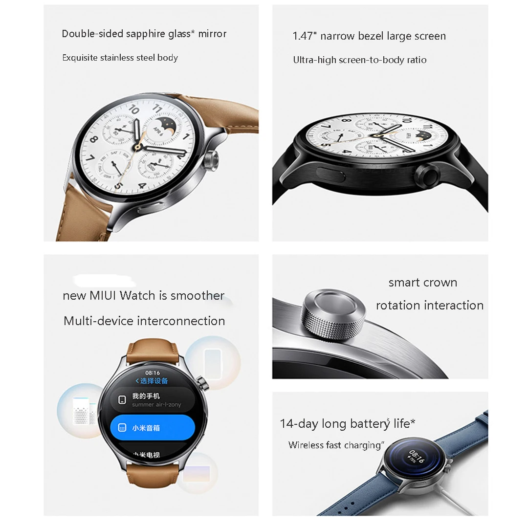 Xiaomi Watch S1 PRO 1.47-inch AMOLED display Waterproof (5ATM) By