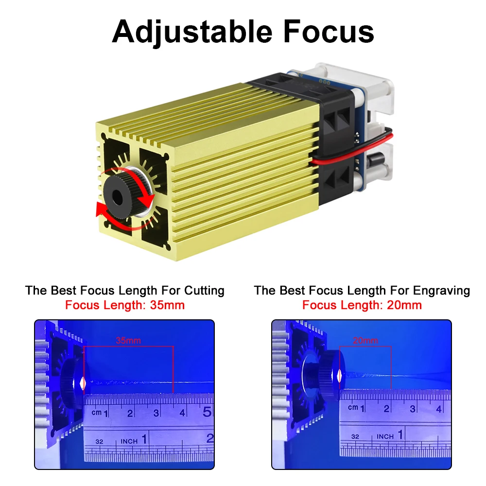 Adjustable Focus Blue Laser Module for CNC Machines
