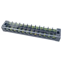1PCS TB2512 Dual Row Thick Copper Screw Terminal Block Flame Retardant Grounding Strip Wire Connector Durable 600V 25A 2