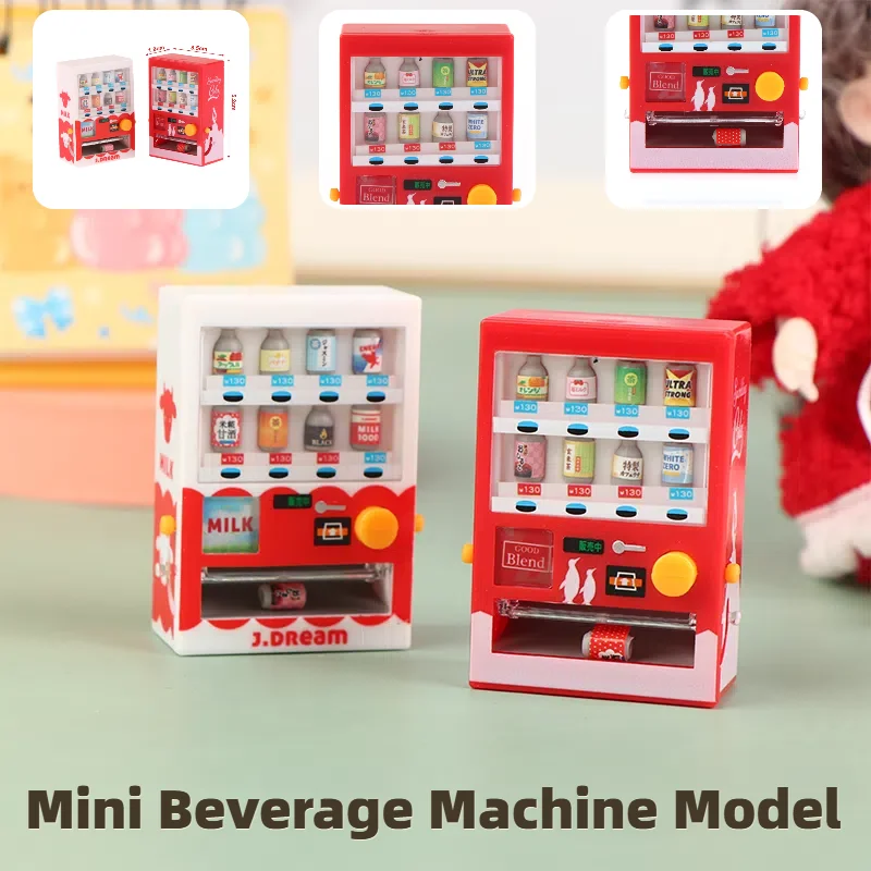 Mini máquina de bebidas, modelo de escena de disparo, accesorios para muñecas, accesorios para el hogar
