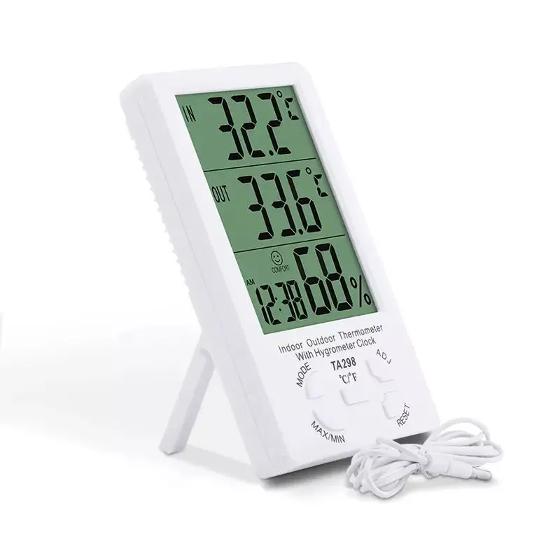 Digital Thermometer with Indoor/Outdoor Temperature and Time