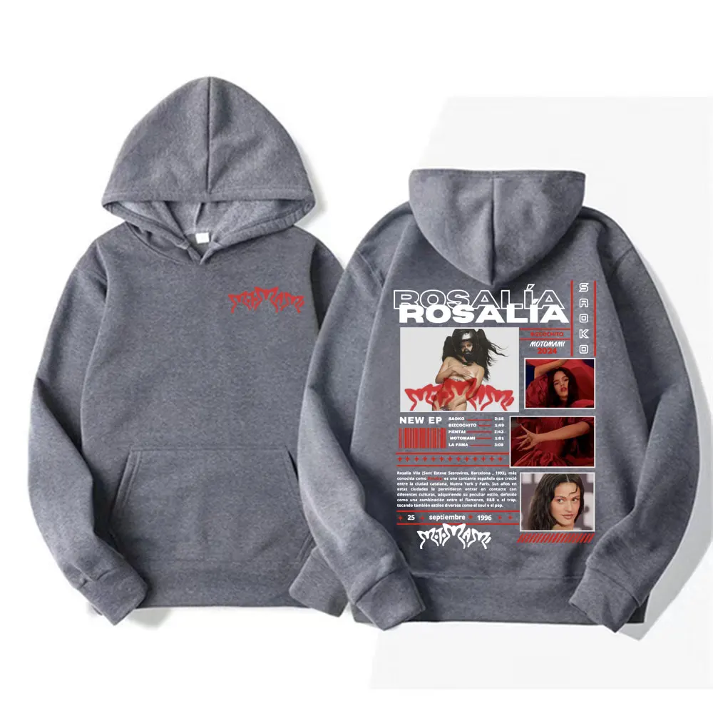 Singer Rosalía Album Motomami Tour Hoodies Men Women Fashion Hip Hop Pop Music Sweatshirts Autumn/Winter Casual Oversized Hoodie 3