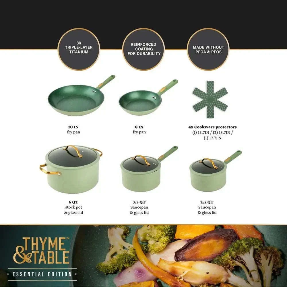 Granite 12PC Cookware Set Non-Stick Essential Kitchen Pot Pan Kit