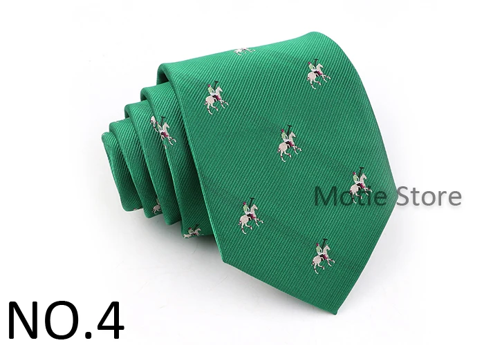 Heißer Verkauf Reiten Muster Krawatten Braun Polyester Krawatten Für Männer Hochzeit Business Party Tragen Hemd Anzug Zubehör Geschenke – Detail 5