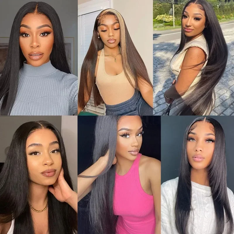 30 Inch 250%Density HD Lace Frontal 13X4 13X6 Human Hair Wigs Brazilian 5x5 Glueless Bone Straight Lace Front Wig For Women