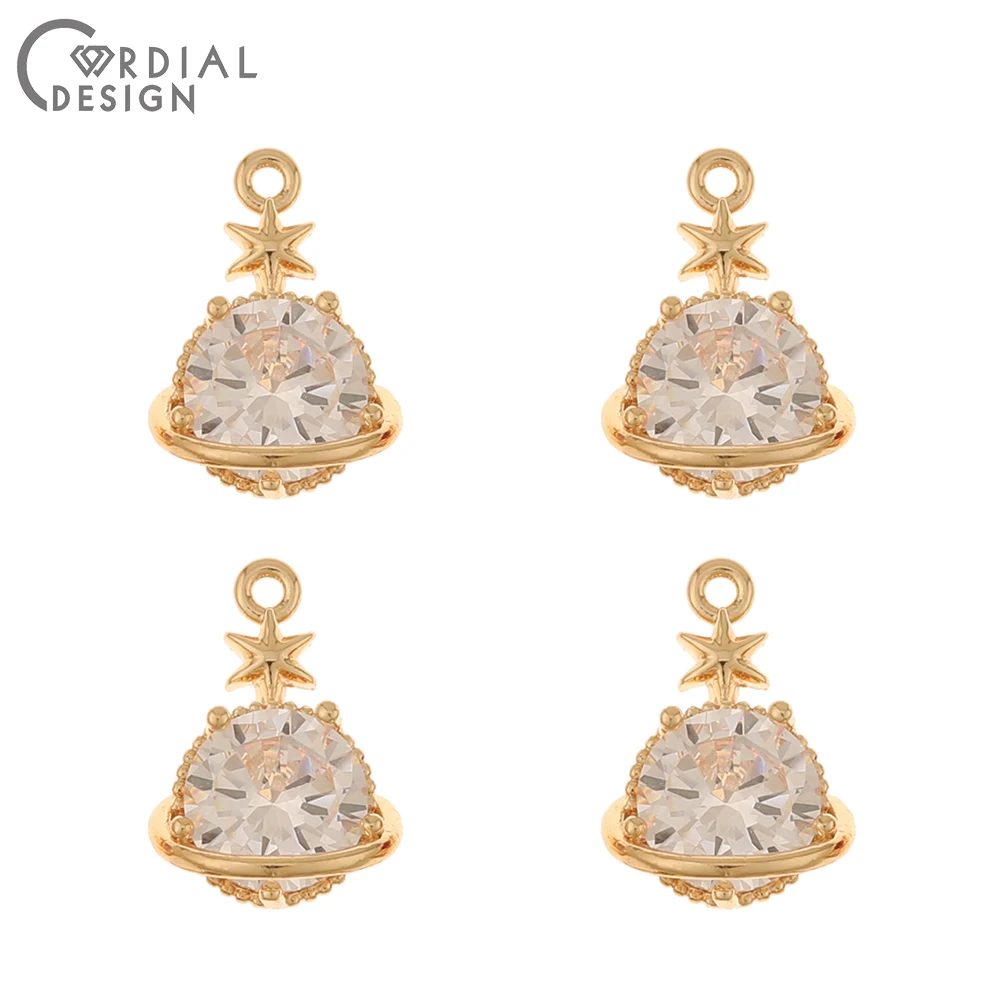 Cordial Design 50Pcs 11*16MM DIY Making/CZ Charms/Jewelry Accessories/Pendant For Earrings/Jewelry Findings Components/Hand Made - cordial