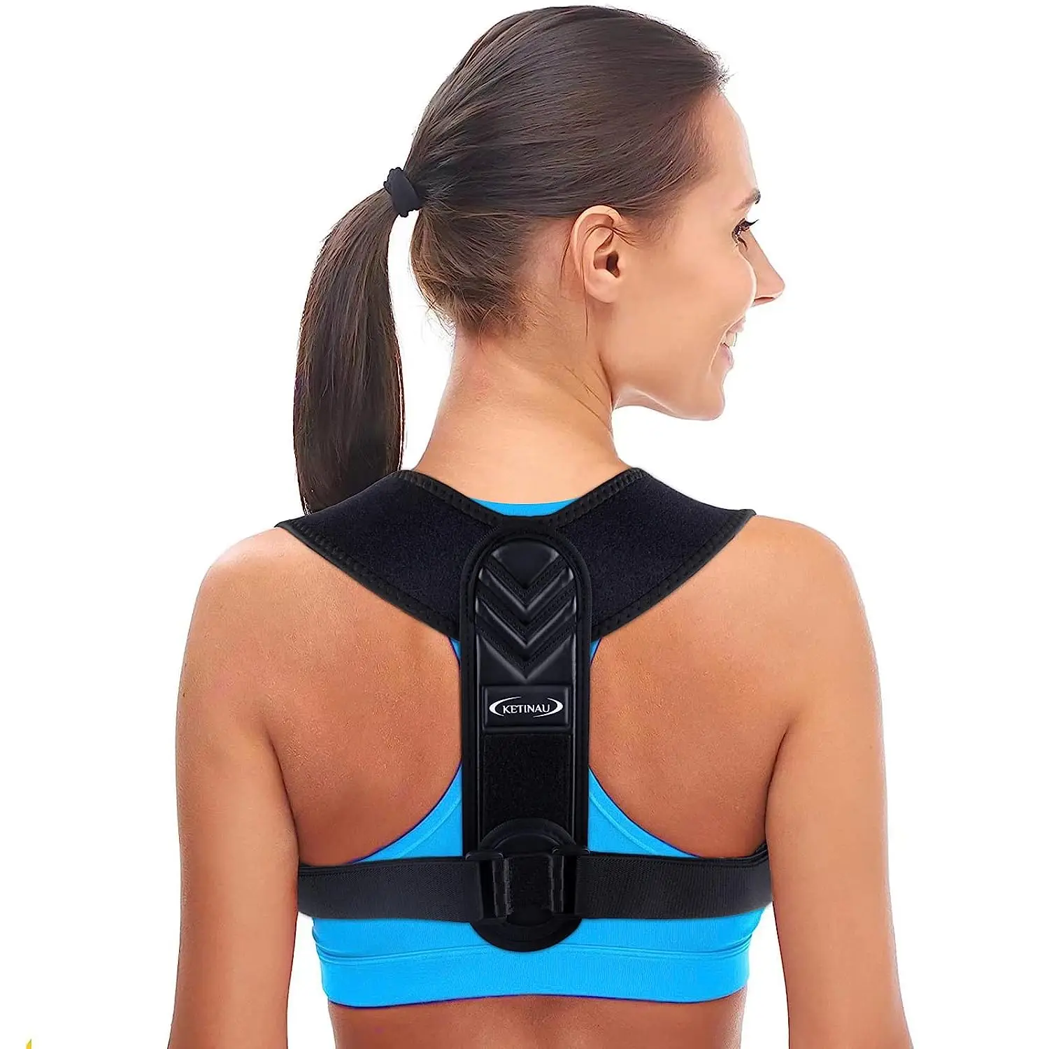 

Comfortable Adjustable Back Brace and Shoulder Support, Clavicle Support, Improve Your Posture with Upper Back Brace and Shoulde