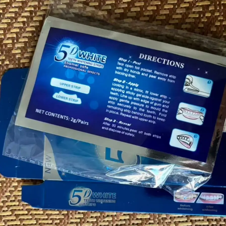 Gel Teeth Whitening Strips Oral Hygiene Care Double Elastic Teeth Strips Whitening Dental Bleaching Tools