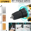 LYUWO Rechargeable Electric Hand Drill, Pistol Drill, Electric Screwdriver, Household Impact Hand Drill Tool,Use MT Battery 4