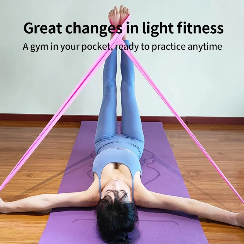 Yoga Resistance Bands 1 Pc TPE Yoga Tension Sheet Elastic Band Fitness Exercise