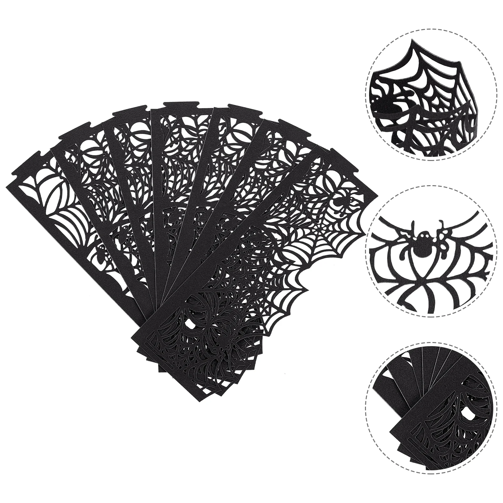 

Halloween Holder Spider Web Lampshade Decor Shades Tealight Black Candles