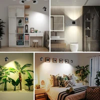 Led Double Head Wall Lamp Touch Control Remote 360 Rotatable USB Recharge Wireless Portable Night Light For Bedroom Reading Lamp 2