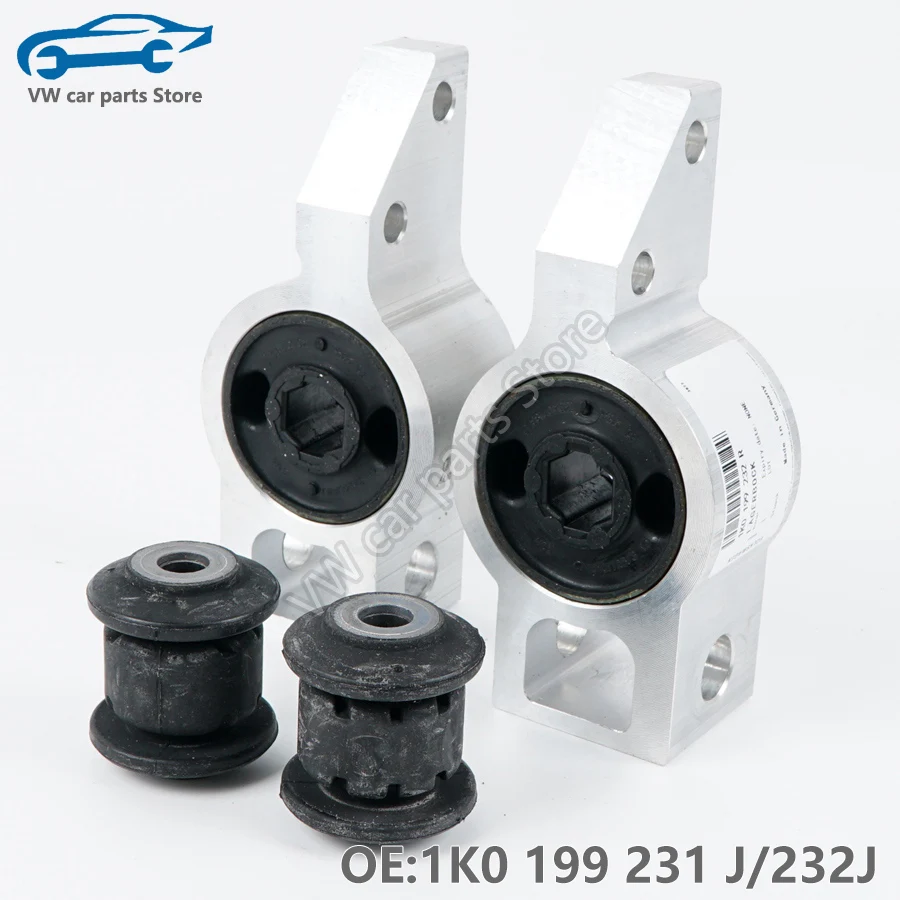 Control Arm Bushings Kit Control Arm 1K0199231J/232J Front Control Arms Bushing Lower Bracket Rubber Suspension For VW Golf MK5 MK6 Sciricco Caddy EOS YETI Touran A3