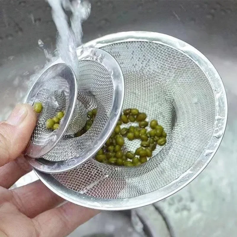Stainless Steel Sink Filter Kitchen Bathroom Floor Drain Mesh Anti-Pest Sealing Cover Home Strainer Stopper Waste Screen Hole sink filter kitchen sink filter sink strainer kitchen sink strainer