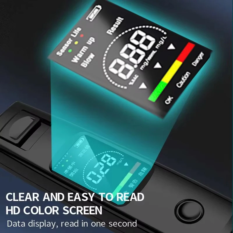 Xiaomi Alcohol Tester Portable Professional High Sensitivity Type-c Charging Breathalyzer Drunk Driving Car Electronic Tool
