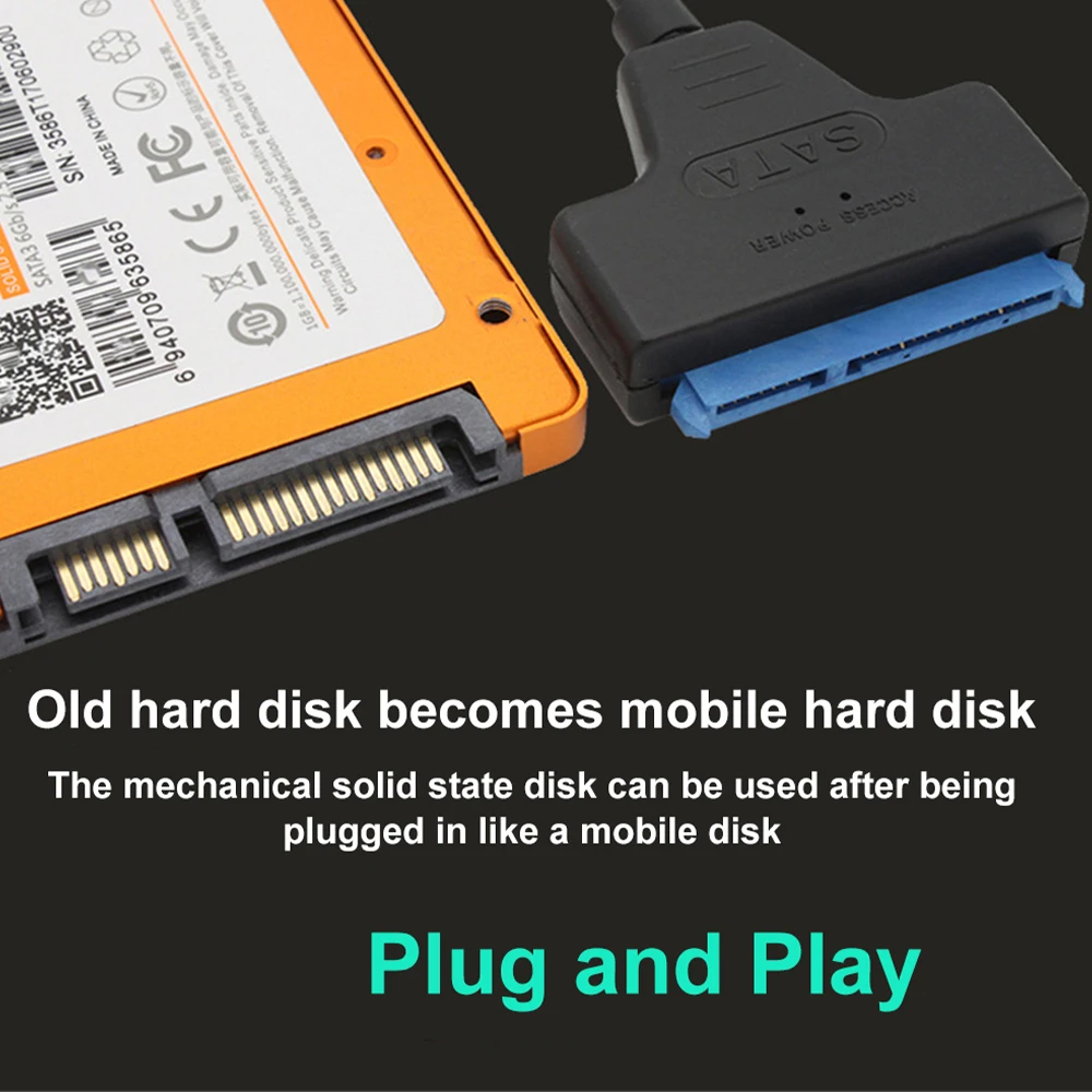 USB 3.0 to Sata Iii ڵ ǻ Ŀ,  2.5 ġ  HDD SSD ϵ ̺, USB 3.0 Sata 3 ̺, 22  